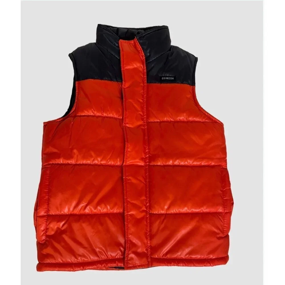 EUC Boys OshKosh B’gosh Zip Front Quilted Puffer Vest Water Resistant Size 8